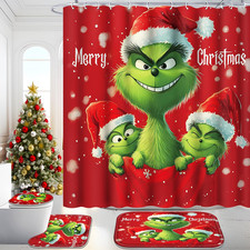 Perfect Christmas Decor Bathroom Grinch Shower Curtain or Bathroom Sets.