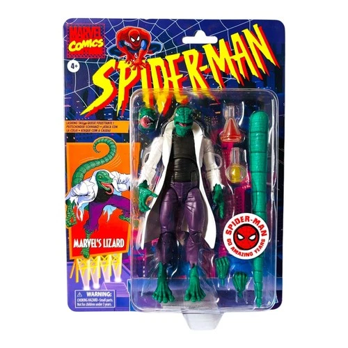 Marvel Legends Lagarto Retro Spider-Man 6" Figura Animada Dibujos Animados NUEVO SELLADO