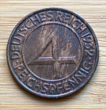 Deutsches Reich, 4 Reichspfennig 1932 A, J 315, VZ