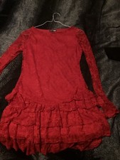 Fashion  Nova Red Lace Dress