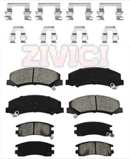 Ceramic Brake Pads Front & Rear w/Hardware for Chevrolet Impala Buick LaCrosse