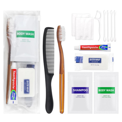 50 Disposable Toiletry Kits for Homeless Care Packages - 8-in-1 Travel Size