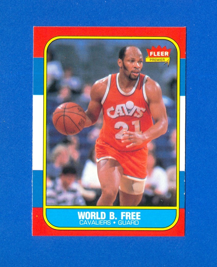 1986/1987 Fleer Basketball#35 World B. Free 86/87 Set Break Card EX/MT Condition
