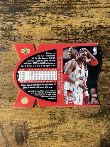 1996-97 SPx Hakeem Olajuwon SPX17 Die-Cut, HOF Houston Rockets - Picture 2 of 2