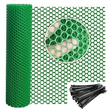 Plastic Wire Mesh Fence 16in x 10Ft Plastic Chicken Wire Mesh for Poultry, Do...
