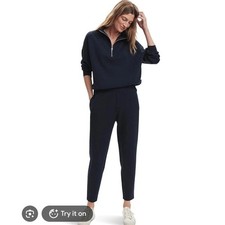 Varley Doublesoft Slim Pant 27.5" Small Black Sweatpants Pulll On Drawstring