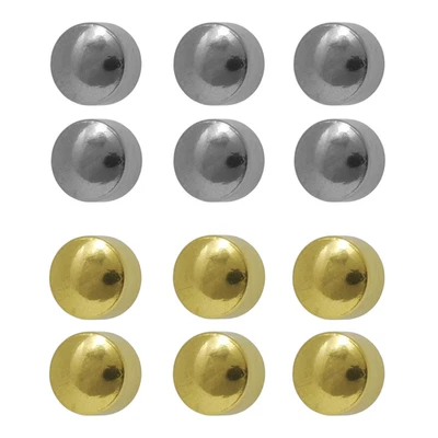 6 / 12 Pairs Studex Plus Ear Piercing Stud Earrings Traditional Ball Gold Steel