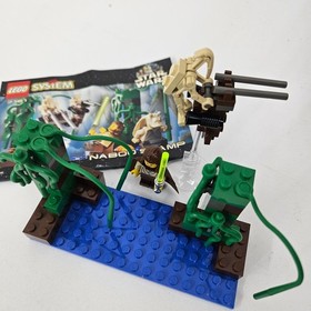 LEGO Star Wars Ultra Rare Qui-Gon Jinn Minifigure w/ Naboo Swamp parts & manual