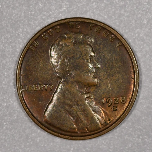 1928-S "Lincoln" Bronze One-Cent Coin, Extra Fine