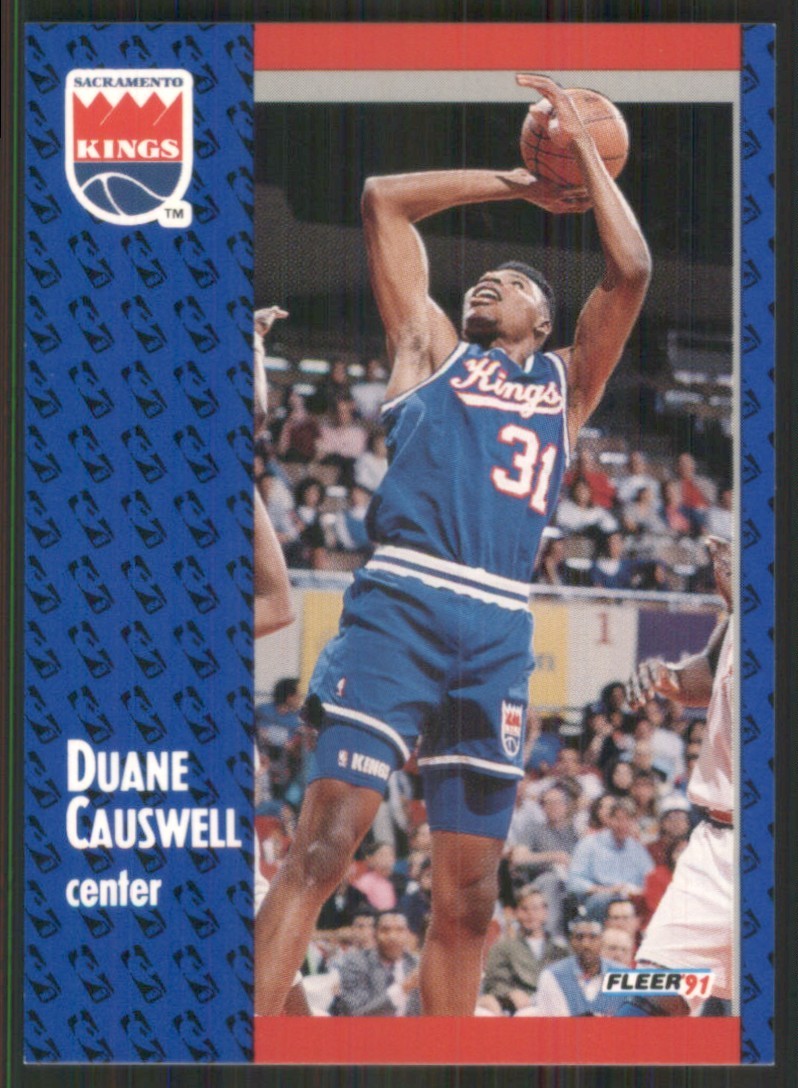 1991-92 Fleer #175 Duane Causwell Sacramento Kings 45658