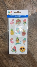 Summer Glitter Tattoos  3-2-1 Party Tattoos  Glitter  1ct - 2 Sheets
