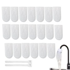 Faucet Filter Cotton Bag Universal 20 Pieces Splash-Proof with Strap Bathroom