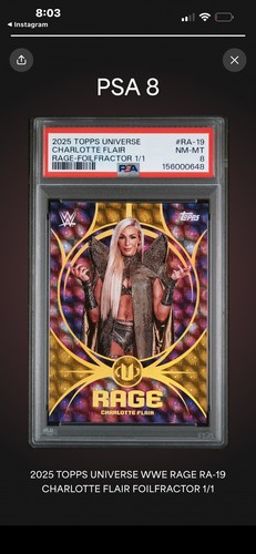 2025 Topps WWE Universe Charlotte Flair RAGE Superfractor 1/1 AA-18 SSP