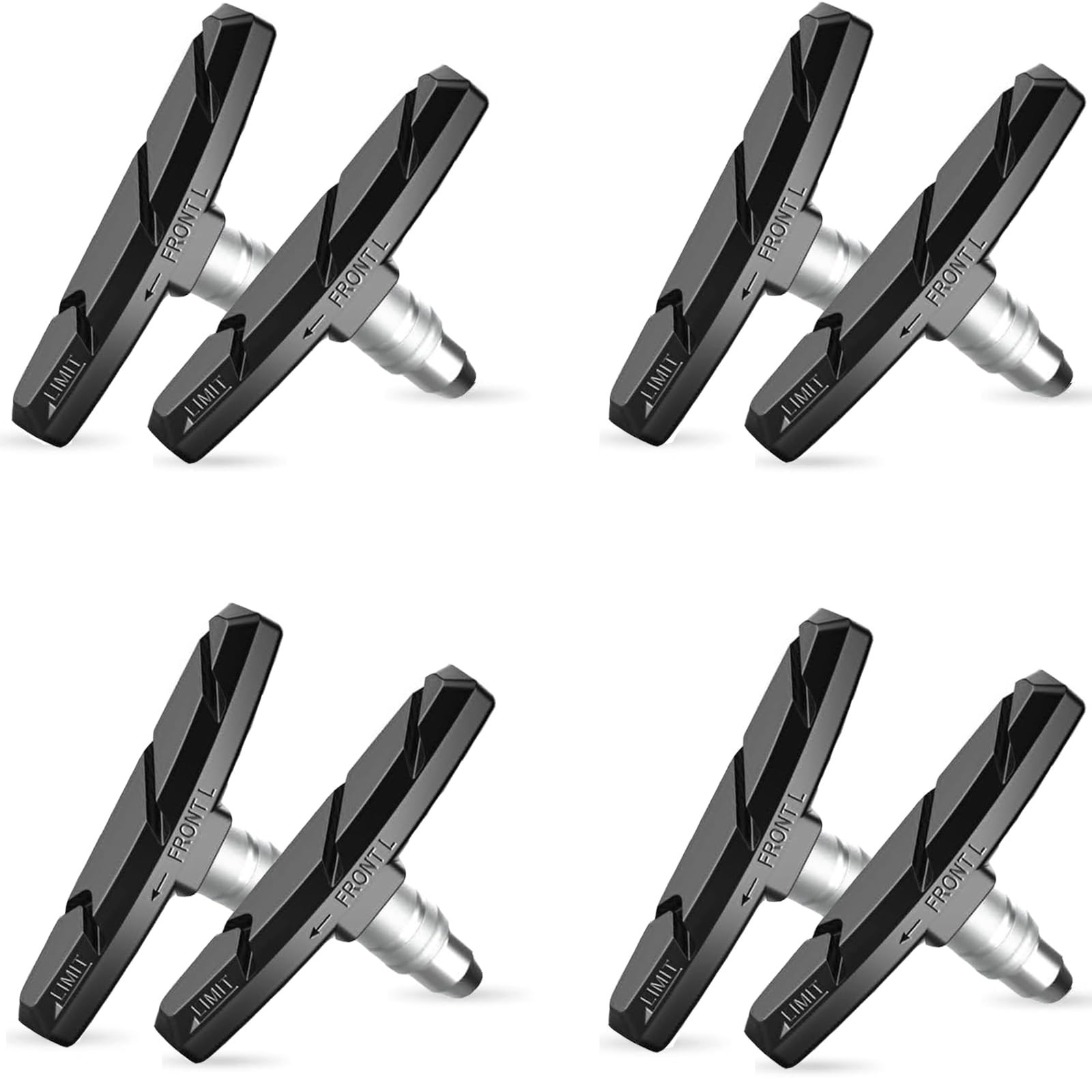Brake Pads Set, 4 Pairs Road Mountain Bicycle V-brake Blocks Shoes With ...