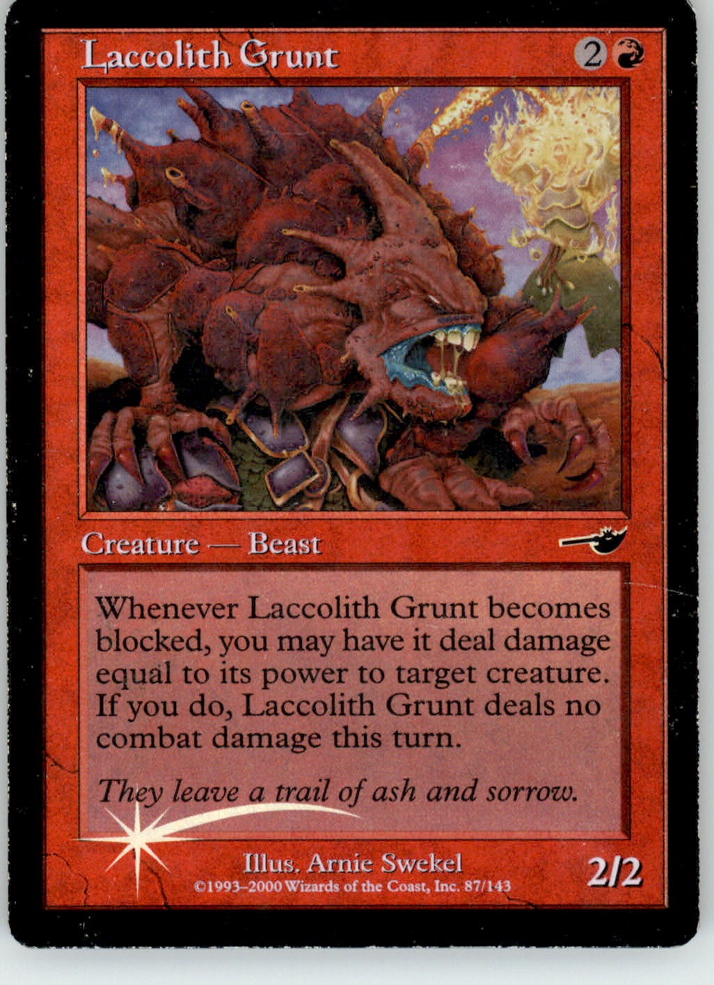 Laccolith Grunt - Nemesis - 87 - Foil HP Magic: The Gathering