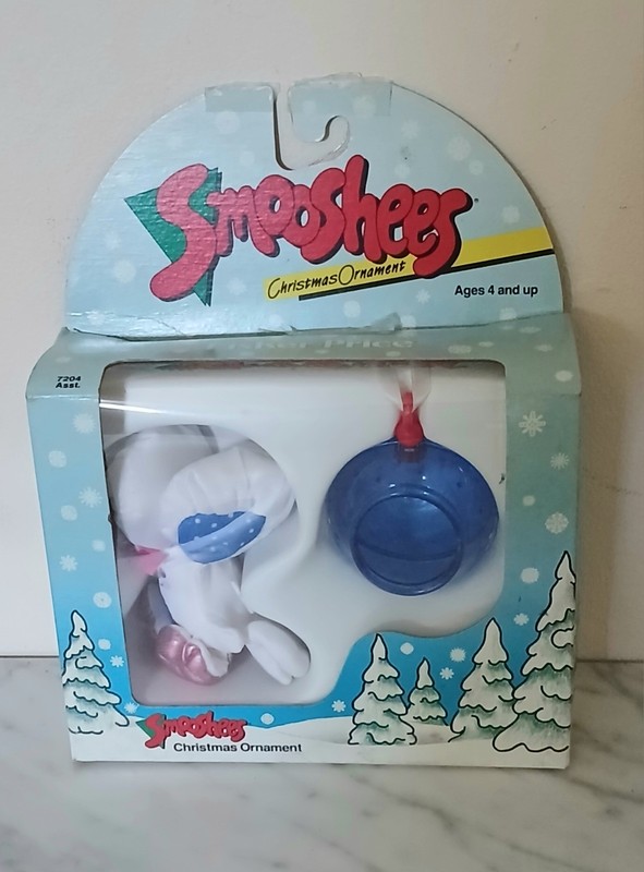 #3991 Vintage Fisher Price Smooshees Smoosh Mouse Christmas Ornament