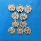 Lot of 10 Silver Washington Quarters 1930’s