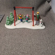 Lemax Kids On A Swing, Christmas Village Accessory 