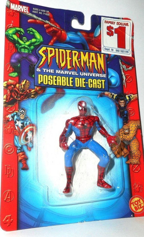 marvel universe toy biz 2002 SPIDER-MAN Animated DIE CAST METAL