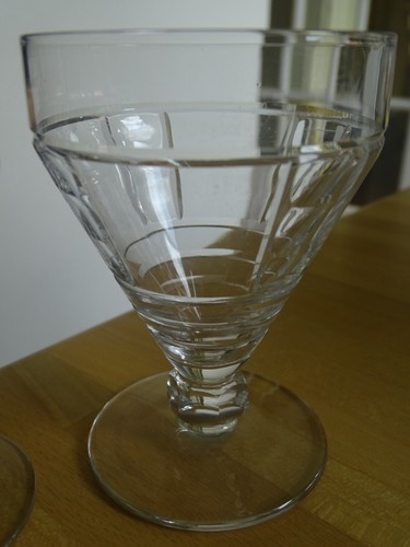 VAL SAINT LAMBERT 2 ANCIENS VERRES VIN ET APERITIF EN CRISTAL MODELE EPOQUE 1950 - Picture 3 of 8