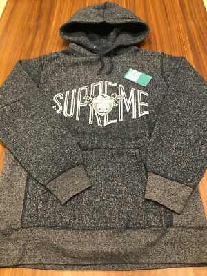 美品 supreme MCMXCIV ビックロゴ パーカー L SUPREME MCMXCIV HOODIE SWEATSHIRT HEATHER BLUE WHITE BOX LOGO CDG