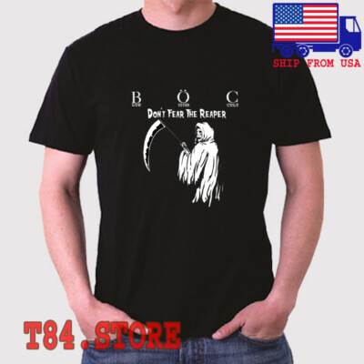 Blue Oyster Reaper Men's Black T-Shirt Size S to 5XL