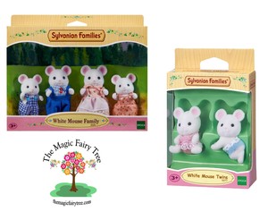 sylvanian families white mouse family