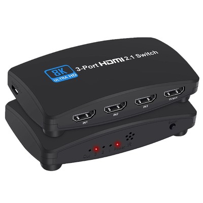 8K HDMI 2.1 Switcher Selector HD Switching Splitter 8K@60Hz 4K@120Hz for laptop