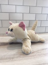 1986 Tonka Pound Purries Newborn 8" White Striped Plush Damaged On Nose