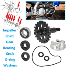 Water Pump Impeller Shaft Gear Kit For Yamaha YZ250F 2001 2002 2003 2004 - 2013
