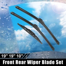 3 Pcs Windshield Wiper Blade Kit for Jeep Liberty 2002-2007 19" 19" 10" J/U Hook