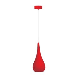 Suspension LED rouge design goutte 20W luminaire de plafond moderne