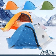 2 Person Hiking Tent Camping Backpacking Ultralight Double Layer Winter 4 Season
