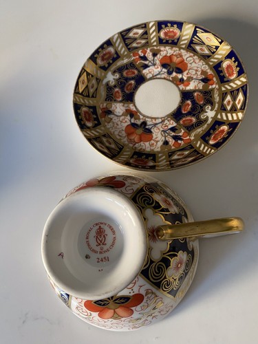 ROYAL CROWN DERBY IMARI CUP WITH SAME IMARI DESIGN SAUCER BY DAVENPORT. EXC.COND - Picture 5 of 7