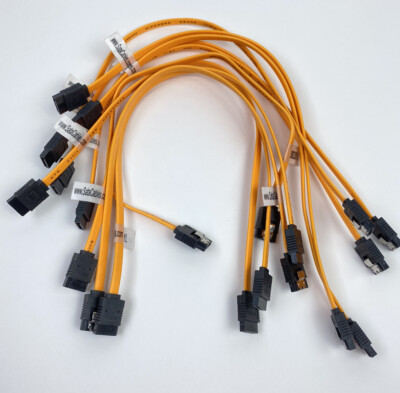 15 Inch Serial ATA Latching Data Signal Cables 7-Pin 30AWG 30SS330YL  Lot Of 10