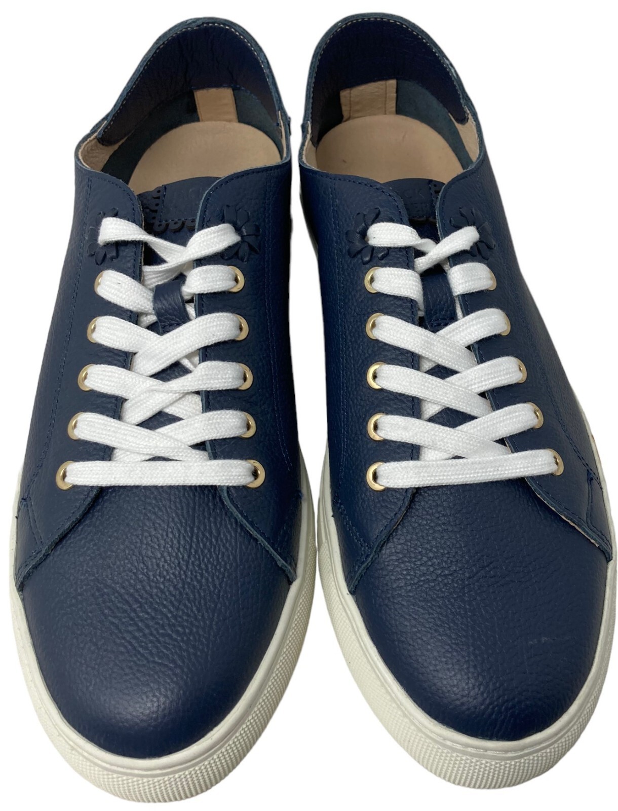 Scarpe Jack Rogers Navy in pelle 9 da donna taglia Rory sneakers classiche blu NUOVE