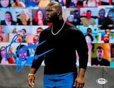 WWE THE GIANT OMOS HAND SIGNED AUTOGRAPHED 8X10 PHOTO WITH PROOF AND PSA COA 4