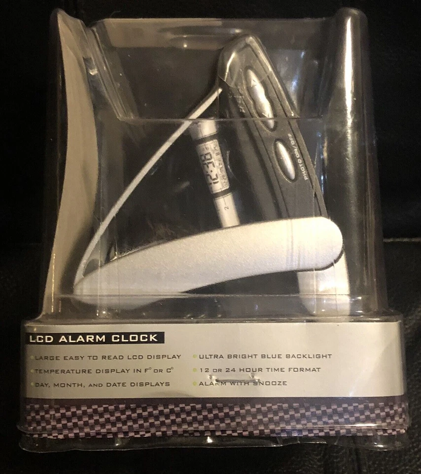 Westclox Digital Travel Alarm Clock 70024 60 Photo Album LCD Temperature - Image 3 of 4