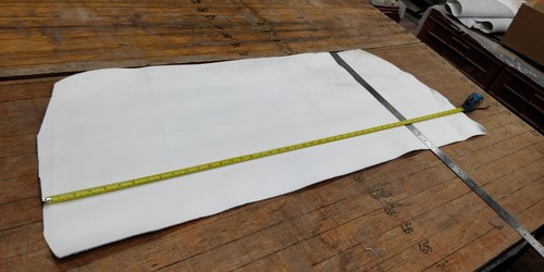 White Pu Coated Chrome Tan Soft Leather Panel/Strip 1.6mm Thick UK LOT 2017 - Picture 6 of 12