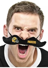 Green Bay Packers Plush Mustache - Get Ready For Game Day!  Tailgate Fun NEW