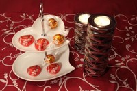 Etagere 2-StöCkig Porzellan Herzform Snackregal ServierstäNder GebäCk Hochzeit