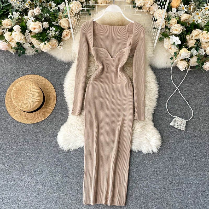 Women's Sexy One Size Strapless Ribbed Knit Bodycon Dress Long Sleeve Midi Wear | eBay Women's Sexy One Size Strapless Ribbed Knit Bodycon Dress Long Sleeve Midi Wear | eBay