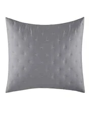 Vera Wang Luster Quilted Gray Standard Pillow Shams New in Package Set of 2