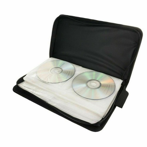 80 Sleeve CD DVD Blu Ray Disc Carry Case Holder Bag Wallet Storage Ring Bind-MA - Zdjęcie 7 z 12