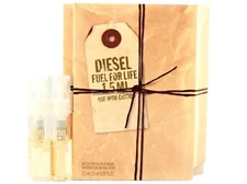 DIESEL FUEL FOR LIFE WOMEN 1.5ml .05fl oz x 2 PERFUME SPRAY SAMPLE VIALS
