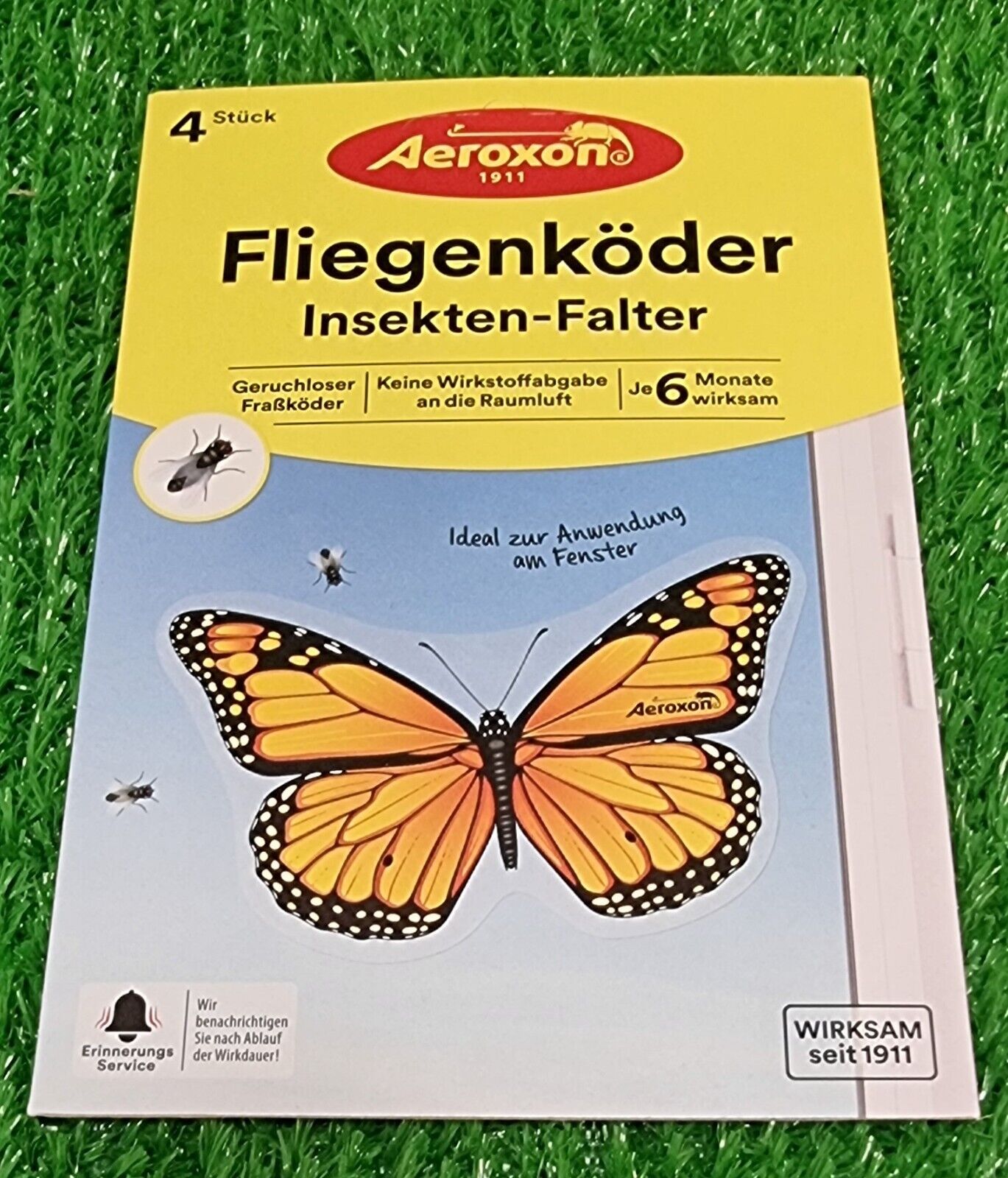 Aeroxon Insekten Falter Schmetterling Fensterfliegenfalle 4Stück Köder Versand0