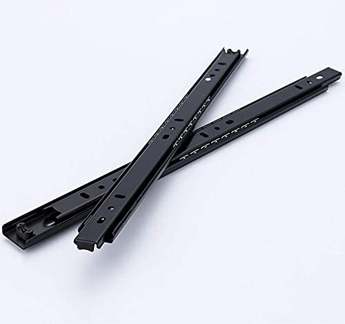 1 Pair Drawer Slides 16 Inch 2 Fold Heavy Duty Ball Bearing Full Extension Under