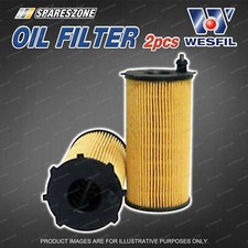 2 x Wesfil Oil Filters for Jeep Cherokee KJ KK Wrangler JK 2.8L CRD 4Cyl 16V