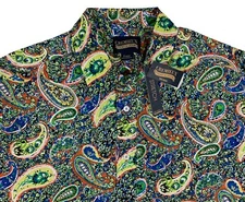 Men's CREMIEUX Paisley Colors Short Sleeve Shirt XL (Extra Large) NEW NWT NiCe!