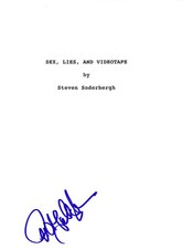 PETER GALLAGHER SIGNED 'SEX, LIES AND VIDEOTAPES' FULL MOVIE SCRIPT w/COA ACTOR